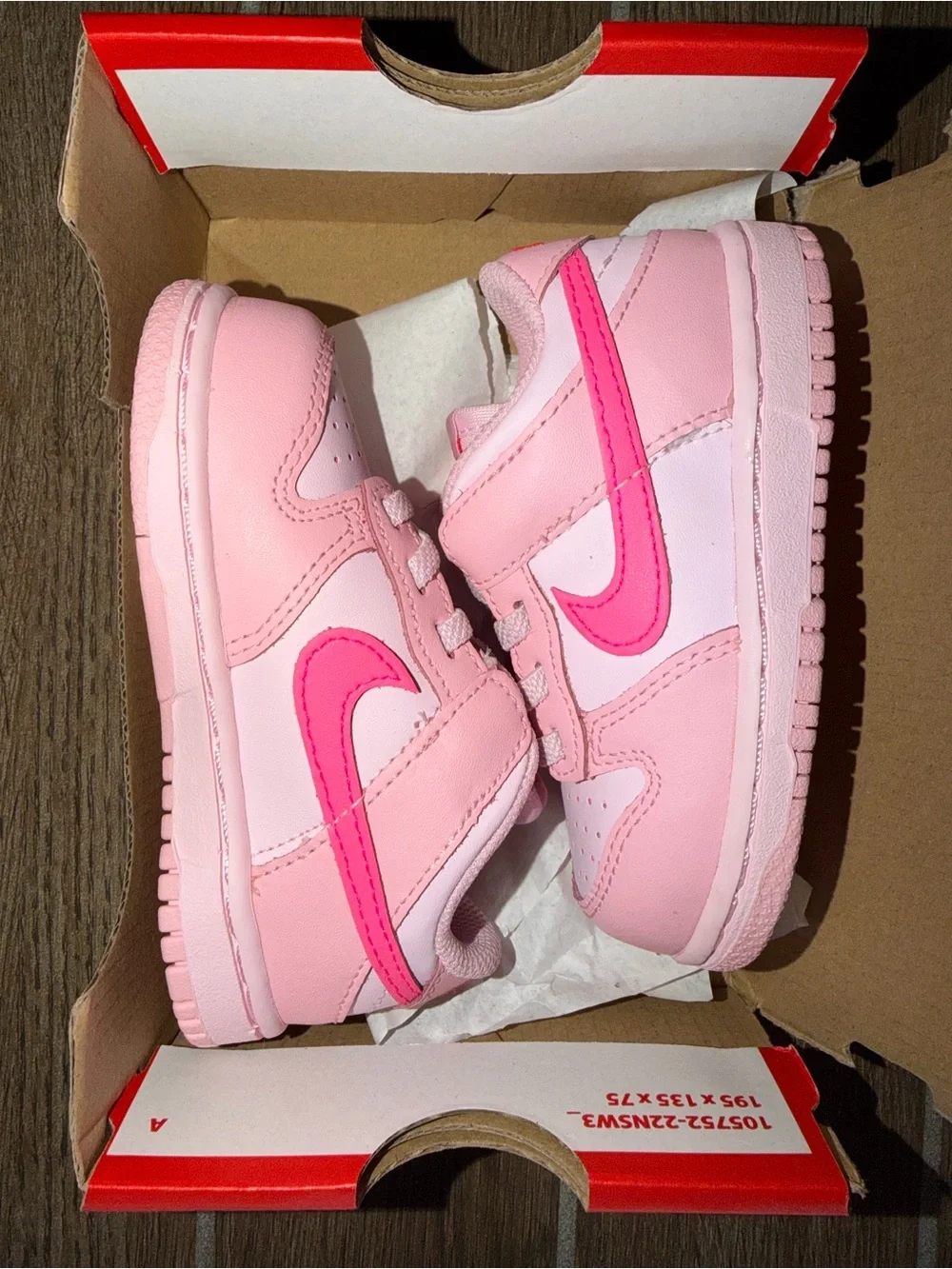 Nike Dunk Low Triple Pink (TD) 7C Brand New